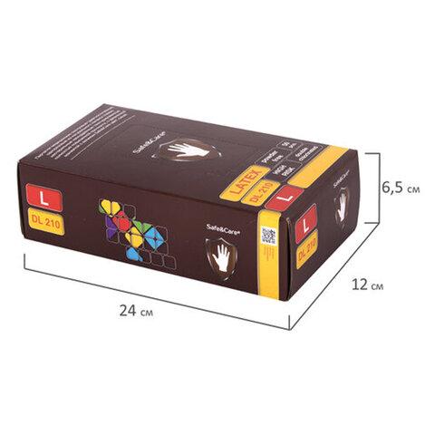 Перчатки латексные смотровые 25 пар (50шт) прочные р. L(большой) S&C High Risk DL/TL2