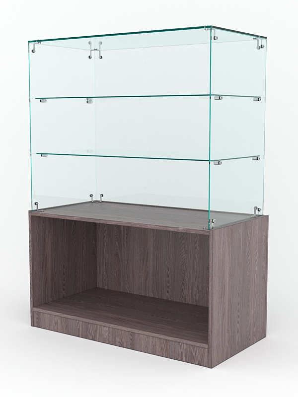 Торговый стеклянный прилавок "ИСТРА" №27 (без дверок)