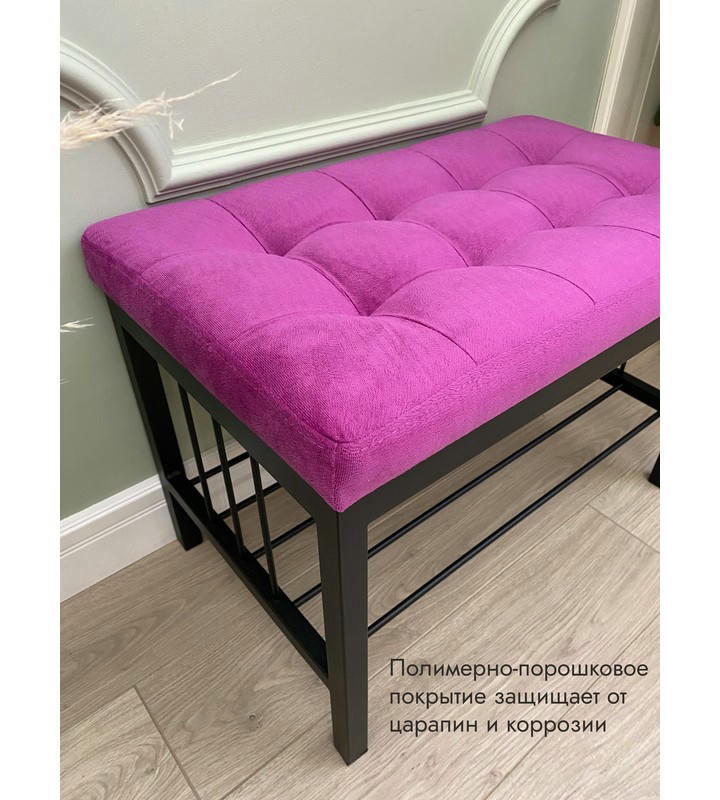 Банкетка Сканди-60 (фуксия/черный)