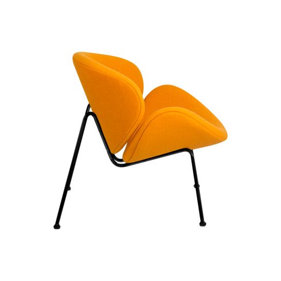 Кресло Cosiness, желтая ткань, черное основание