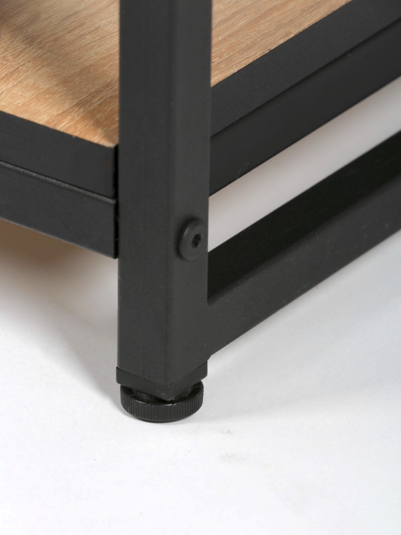 Стеллаж для одежды в стиле Лофт A22120-05-ЧДС (220х120х45)