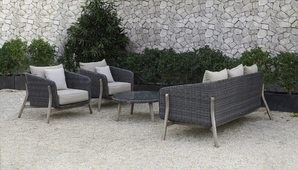 Комплект плетеной мебели Jura серый, антрацит