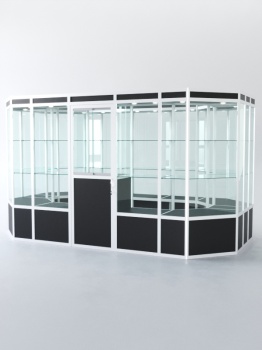 Павильон торговый из профиля островной №5а, Черный