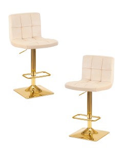 Набор 2 шт Стул барный DOBRIN GOLDIE, бежевый велюр (MJ9-10)