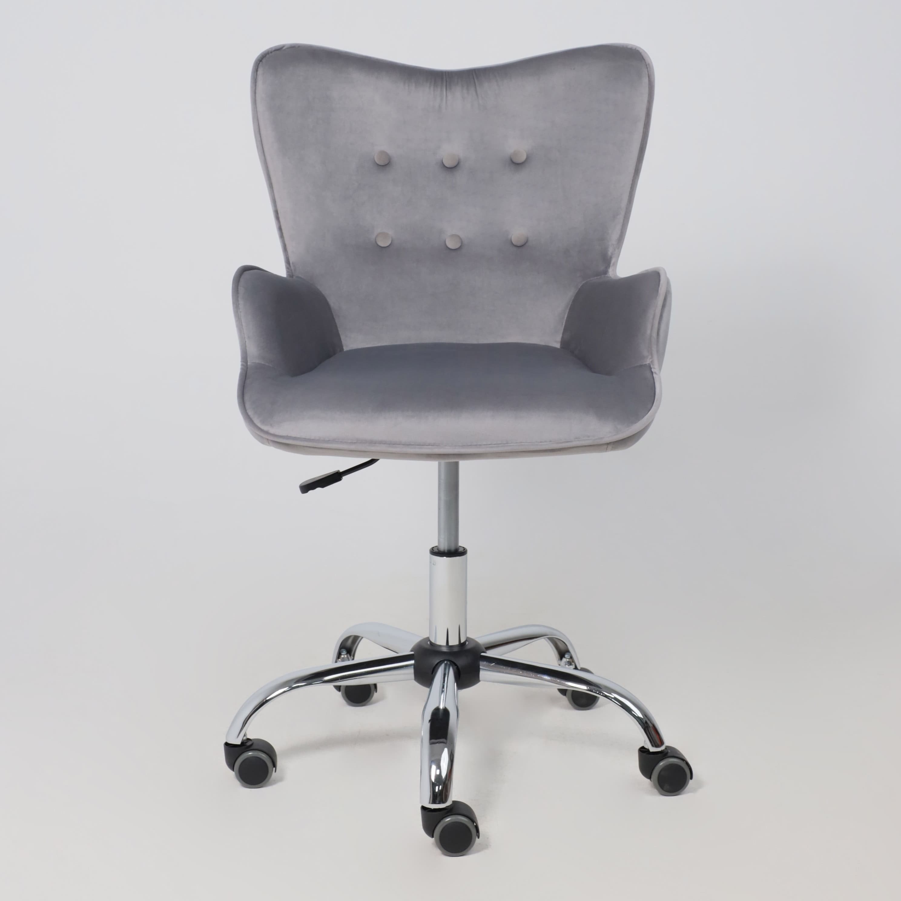 Кресло поворотное Bella, серый, велюр