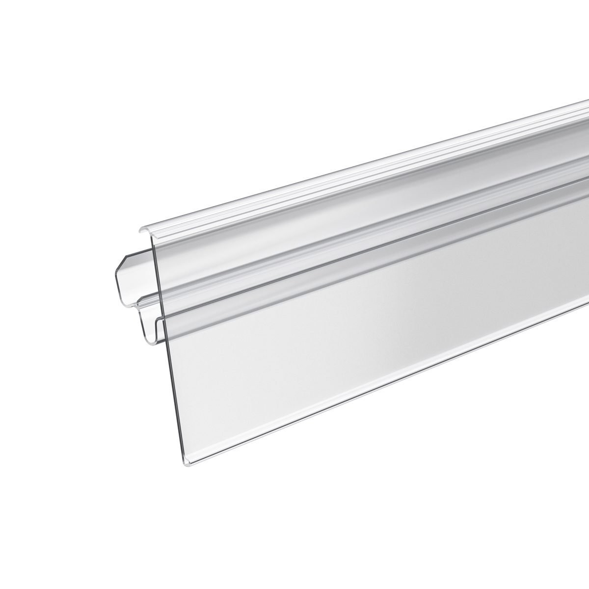 Ценникодержатель двухпозиционный LST52 длина 1318 мм, цвет прозрачный цена 40 ₽ Ценникодержатель двухпозиционный LST52 длина 1318 мм, цвет прозрачный