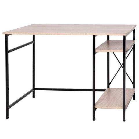 Стол BRABIX "SMART CD-020", 900х500х770 мм, ЛОФТ, металл/ЛДСП ясень шимо светлый, каркас черный, 641949