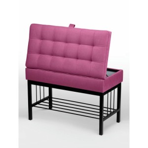 Банкетка Н-76 (черный/розовый)