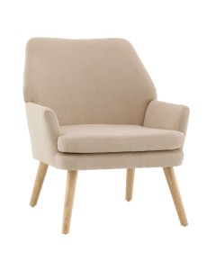 Кресло Харви бежевый деревянные ножки