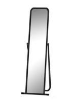 5МSO-01 (чёрный муар) Зеркало примерочное напольное, 490x440x1550Hмм, зеркальное полотно 1500х250мм