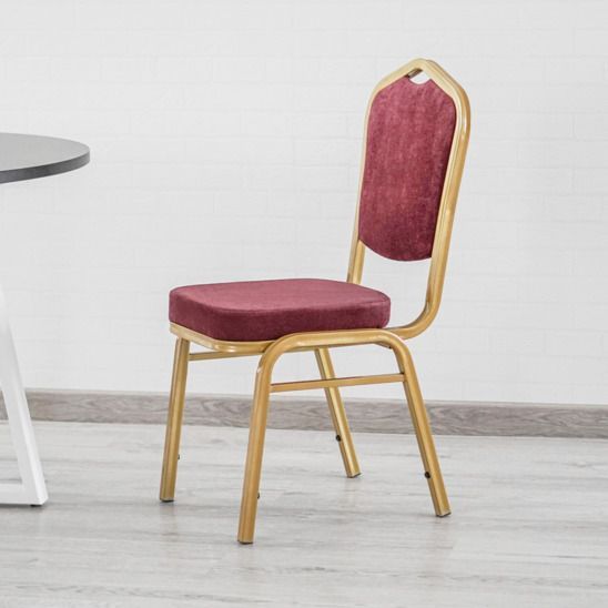 Стул Хит 25мм - золото, шенилл бордовый