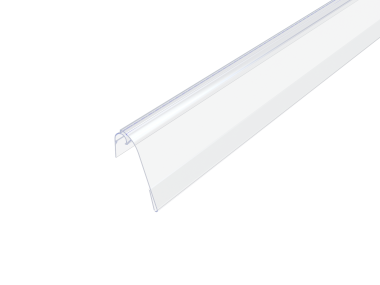 Ценникодержатель NS39 прозрачный, 1000 мм, на корзины из металлических прутьев