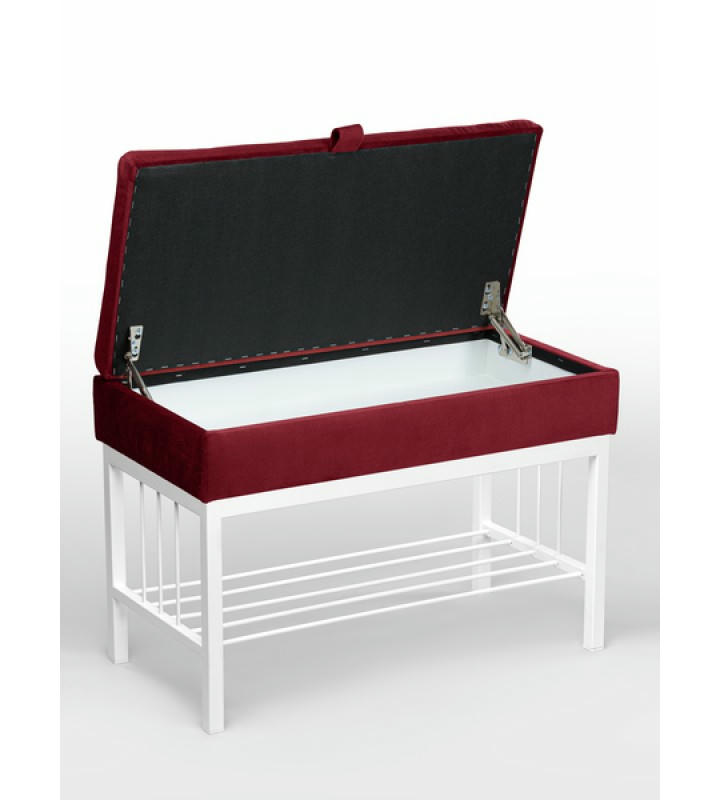 Банкетка Н-76 (белый/красный)