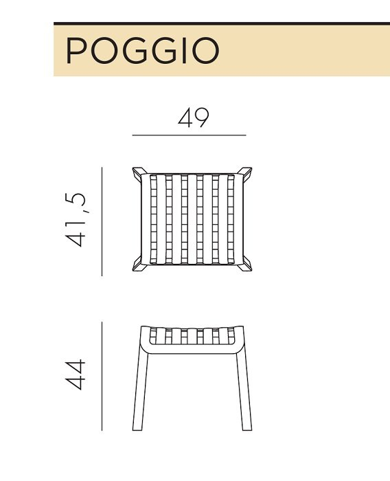 Комплект пластиковой мебели Folio Poggio табак, бежевый