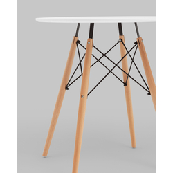 Стол круглый Eames DSW NEW D70 белый