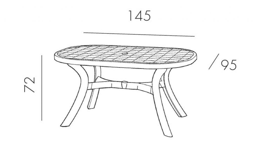 Комплект пластиковой мебели Nardi Toscana 145 Ponza
