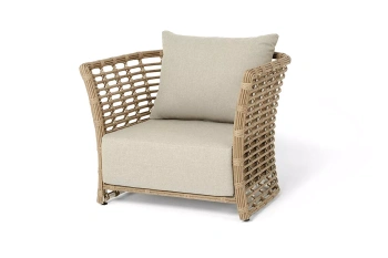 "Валенсия" кресло из искусственного ротанга, цвет соломенныйцвет соломенный