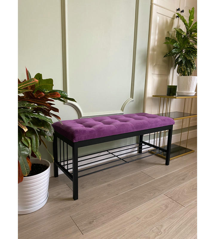 Банкетка Сканди-96-1 (фиолетовый/черный)