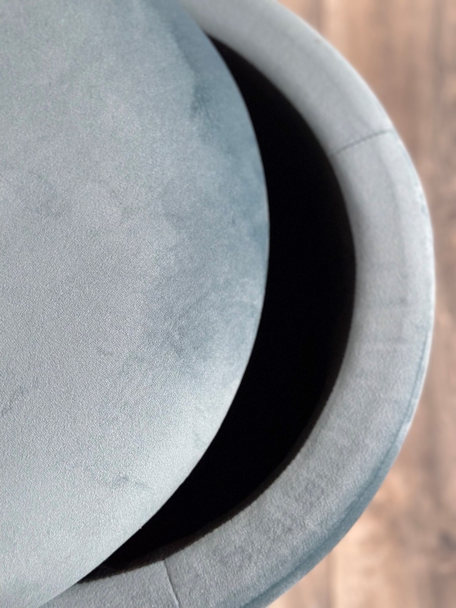 Пуф для гостиной ФРЕД бирюзовый BM-88, велюр / золотой каркас