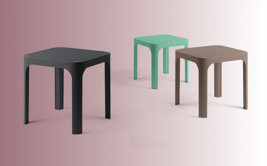 Столик пластиковый журнальный Net Table 40 бежевый