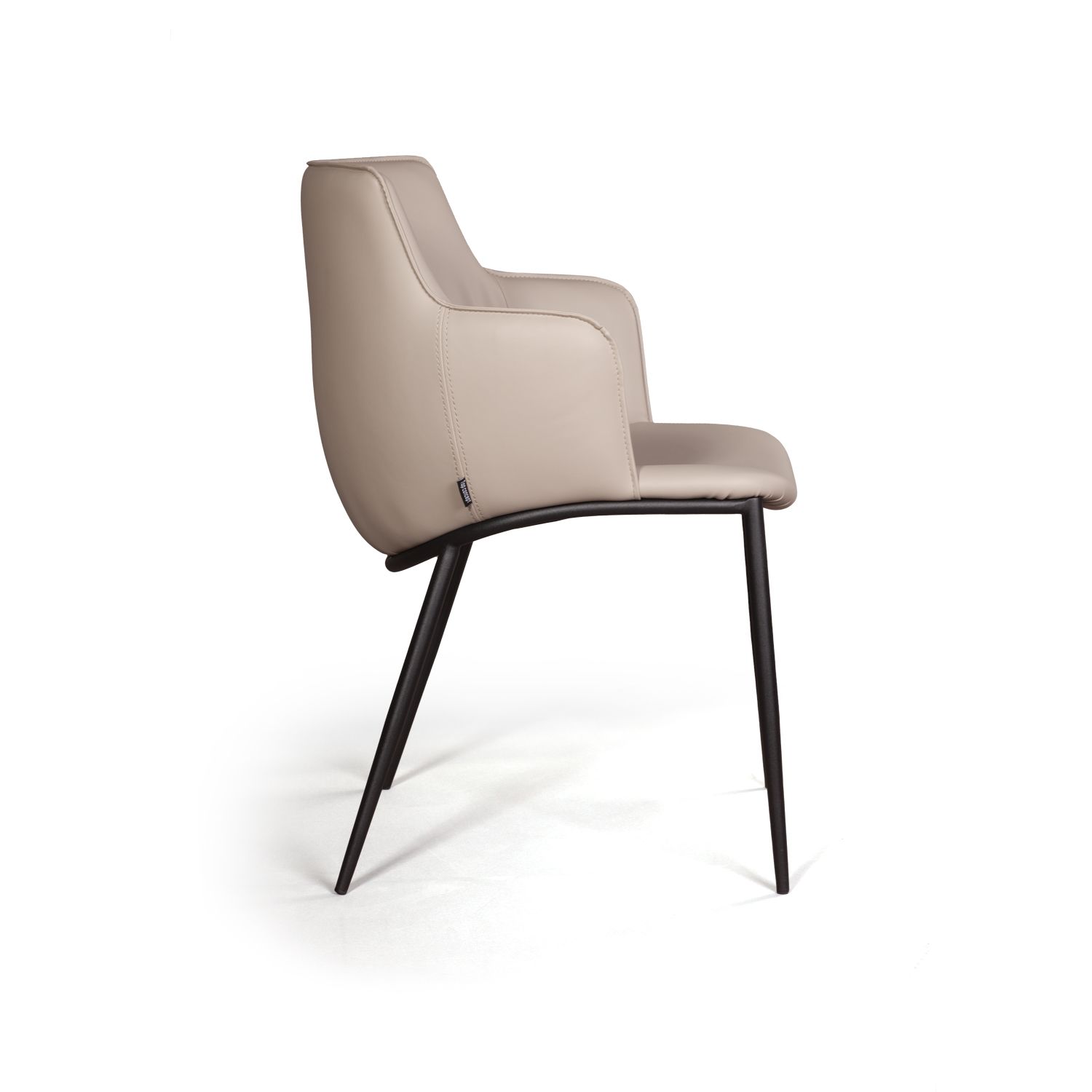 Стул с подлокотниками София, иск.кожа soft-touch, серый