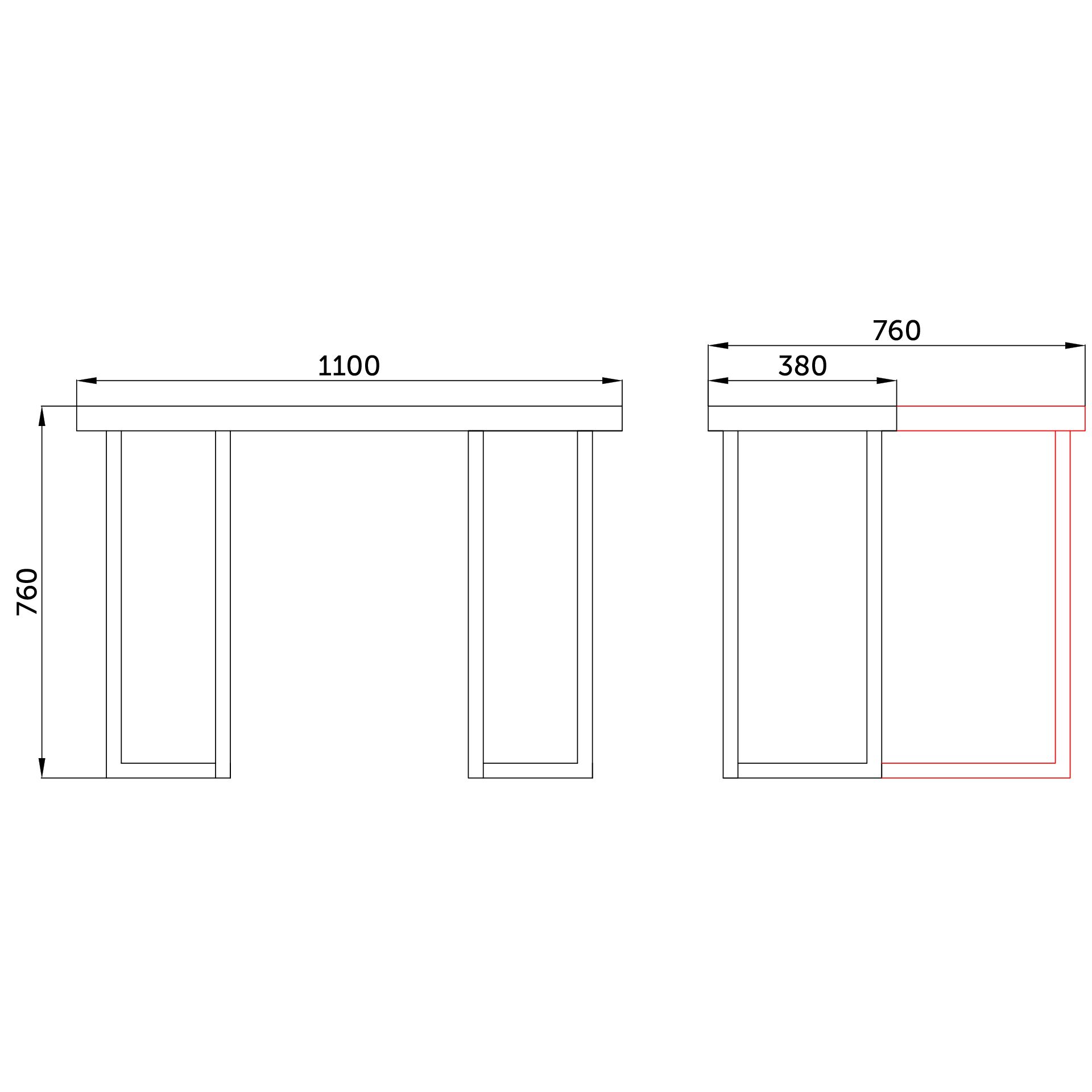 Стол-консоль Арлен, дуб золотой крафт, лдсп