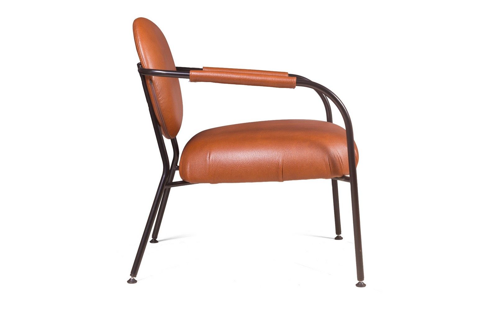 Лаунж кресло Эго, искусственная кожа, коричневый