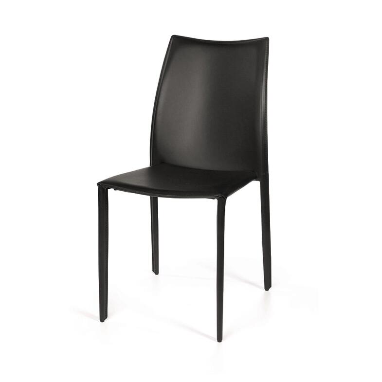 Стул Рольф, кожа черный