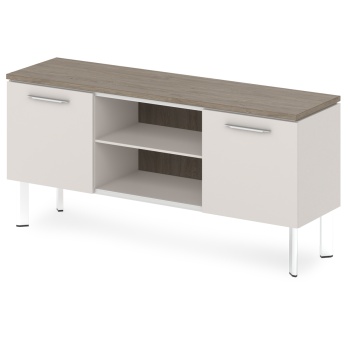 Тумба-купе с нишей G-69 Грандеза - Grandeza (Великолепие)цвет Дуб Верцаска Латте и Бежевый песок