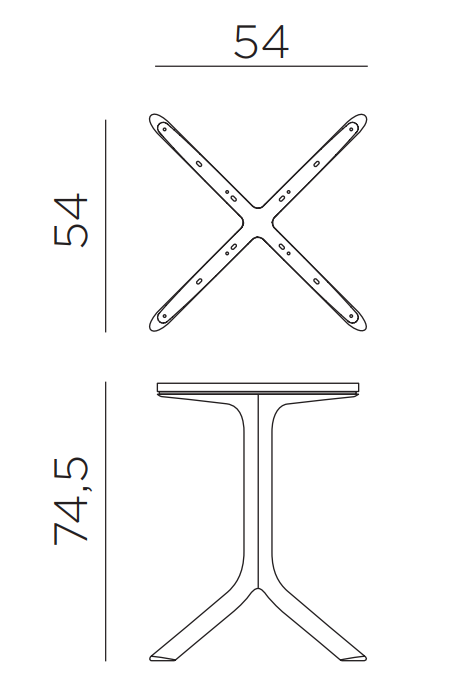 Подстолье пластиковое Clip белый