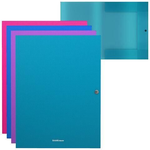 Папка на кнопке пластиковая ERICH KRAUSE Diagonal Vivid, с 3 клапанами, 500 мкм, A4, ассорти, 50408 цена 207 ₽ Папка на кнопке пластиковая ERICH KRAUSE Diagonal Vivid, с 3 клапанами, 500 мкм, A4, ассорти, 50408