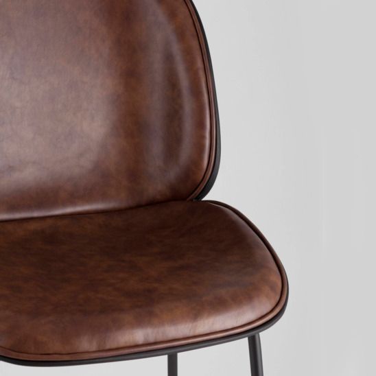 Стул барный Турин со спинкой коричневый