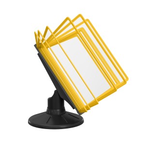 СЮИТА-01.А4Bk.Ye Демосистема настольная вращающаяся черная 10 желтых панелей А4