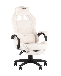 Кресло спортивное TopChairs MG-7019 букле белый