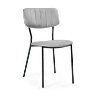 Стул Фиер серый / черный глянец