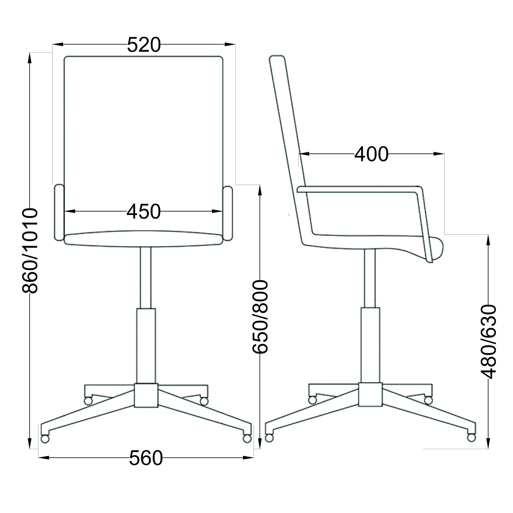 Кресло поворотное Rosio, серый, экокожа