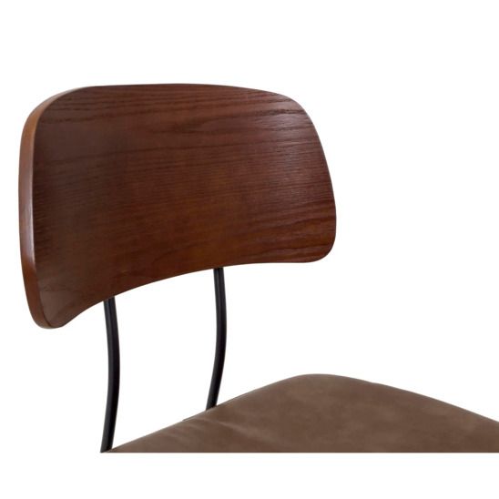 Стул Joni, темно-коричневый/ черный