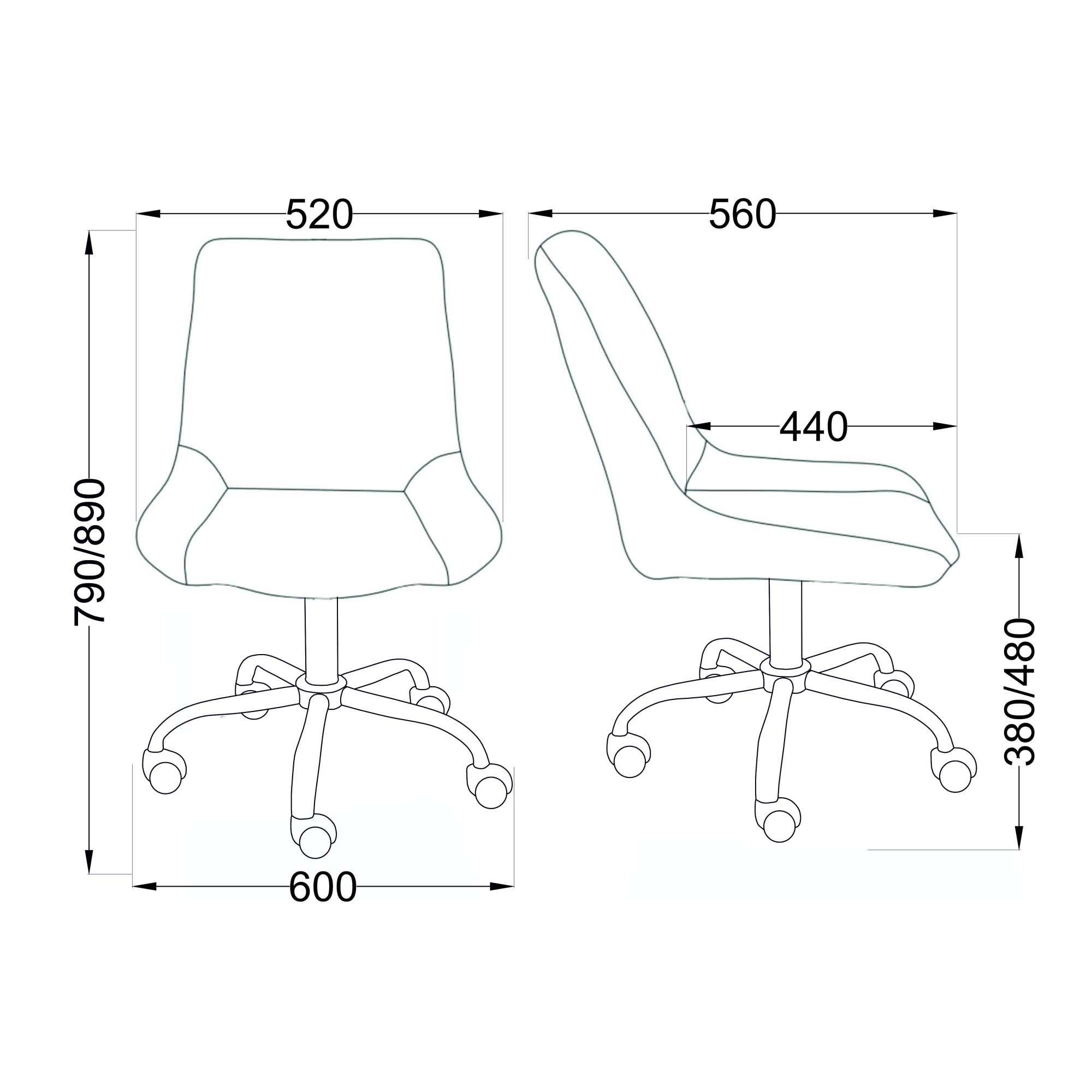 Кресло поворотное Lumier, сапфировый, велюр