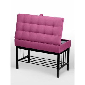 Банкетка Н-76 (черный/розовый)