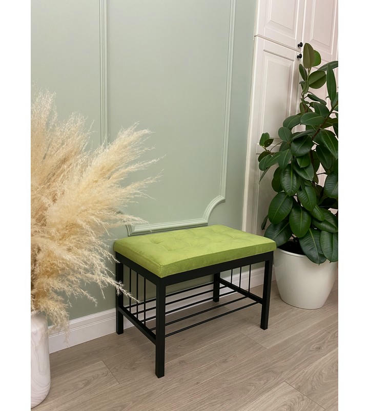 Банкетка Сканди-60 (салатовый/черный)