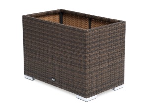 "Лунго" кашпо для цветов большое плетеное из искусственного ротанга