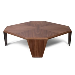 Журнальный столик Ниджи 100х100х30, шпон орех