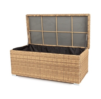 "Порту" сундук водонепроницаемый из искусственного ротанга, цвет соломенныйцвет соломенный