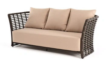 "Валенсия" диван из искусственного ротанга трехместный, цвет бронзовыйцвет бронзовый