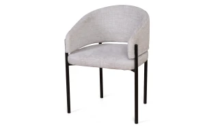 Стул Николь, микромех Rozy ivory / опоры черные