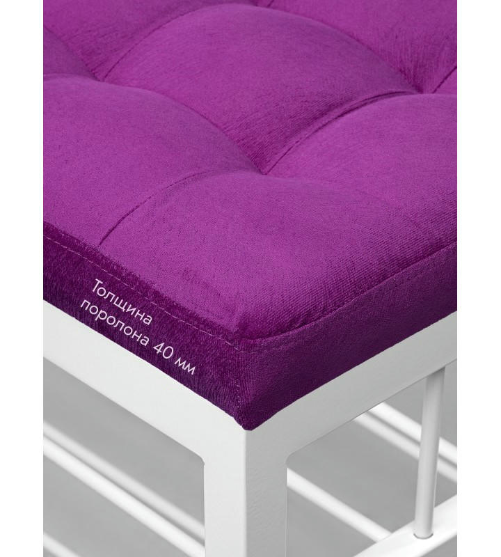 Банкетка Сканди-76-2 (фуксия/белый)