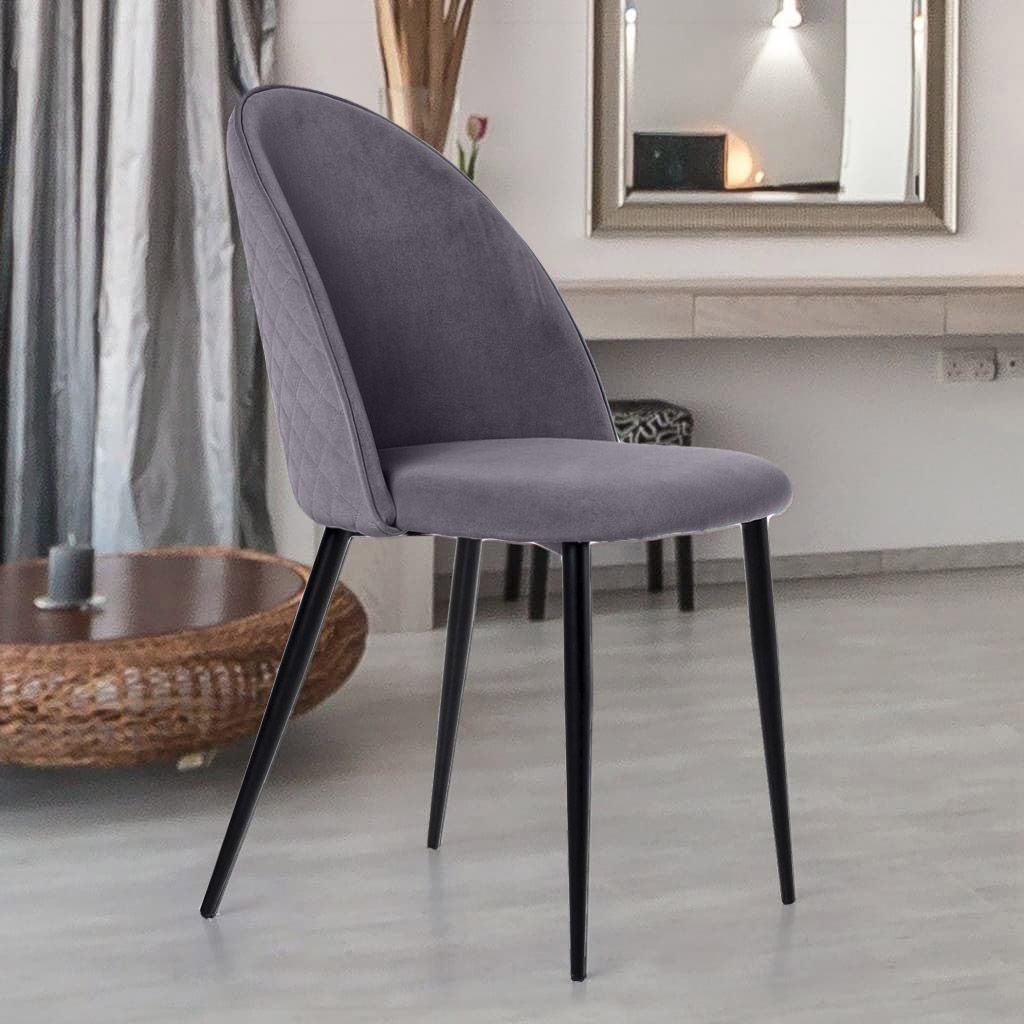 Стул Маркус, бархат серый 27