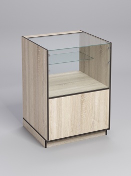 Прилавок "ТОРГОВЫЙ" №3-600, Дуб Сонома, кромка Дуб Венге