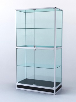 Витрина "ПРЯМОУГОЛЬНАЯ" №4-500-2 (задняя стенка - стекло), Черный