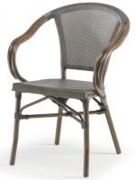 Кресло металлическое текстиленовое GS 950 дерево, коричневый